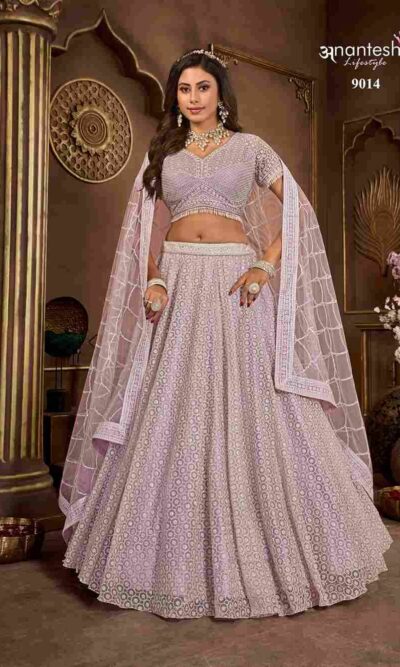 Light Lavander Wedding Lehenga