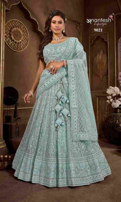 Blue Wedding Lehenga