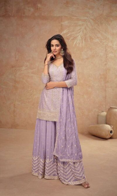 Purple Gharara Plazzo