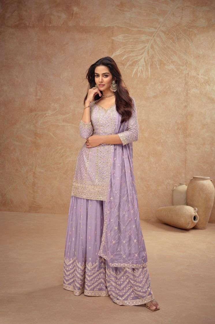 Purple Gharara Plazzo