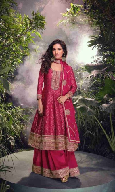 Dark Pink Gharara Plazzo