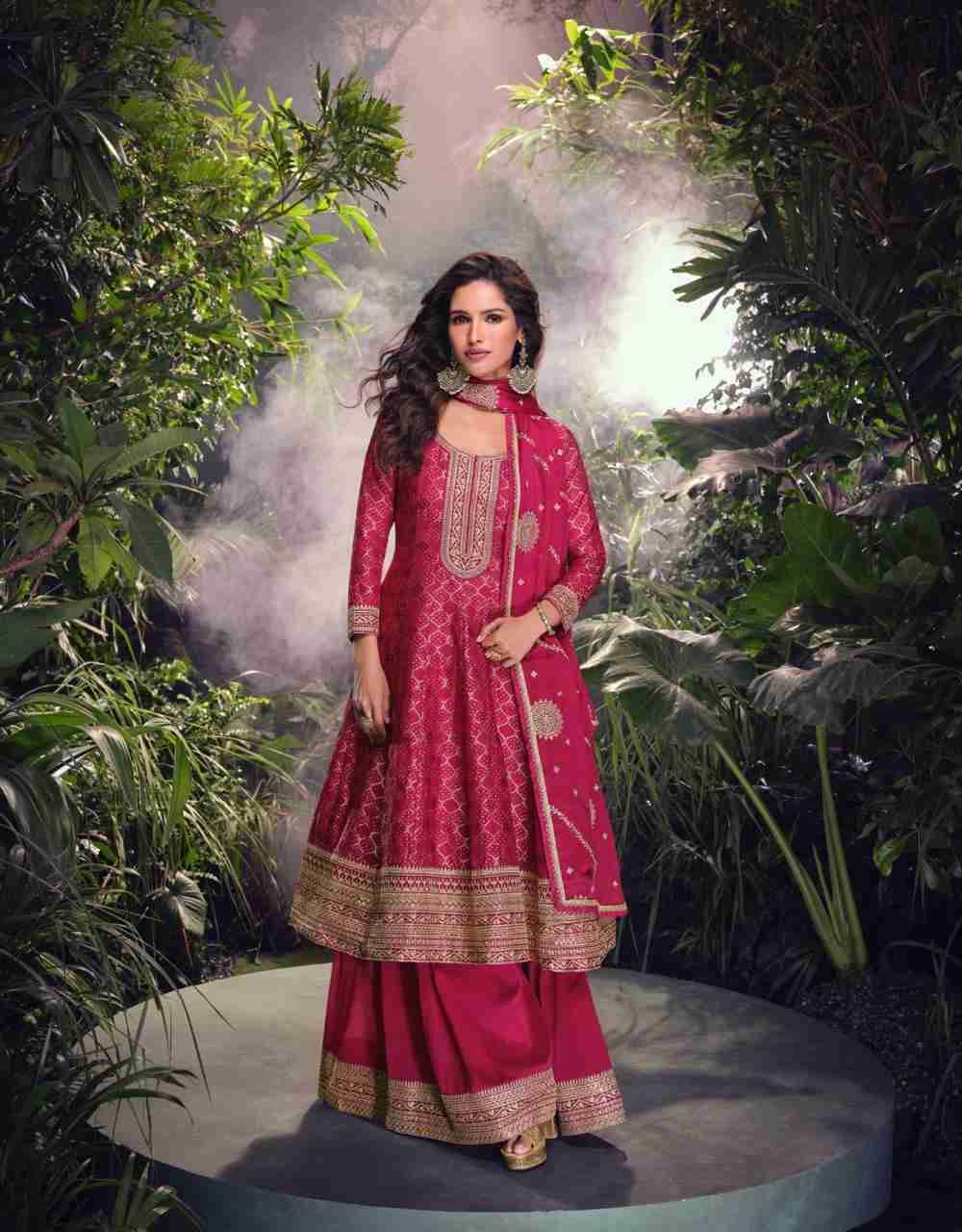 Dark Pink Gharara Plazzo
