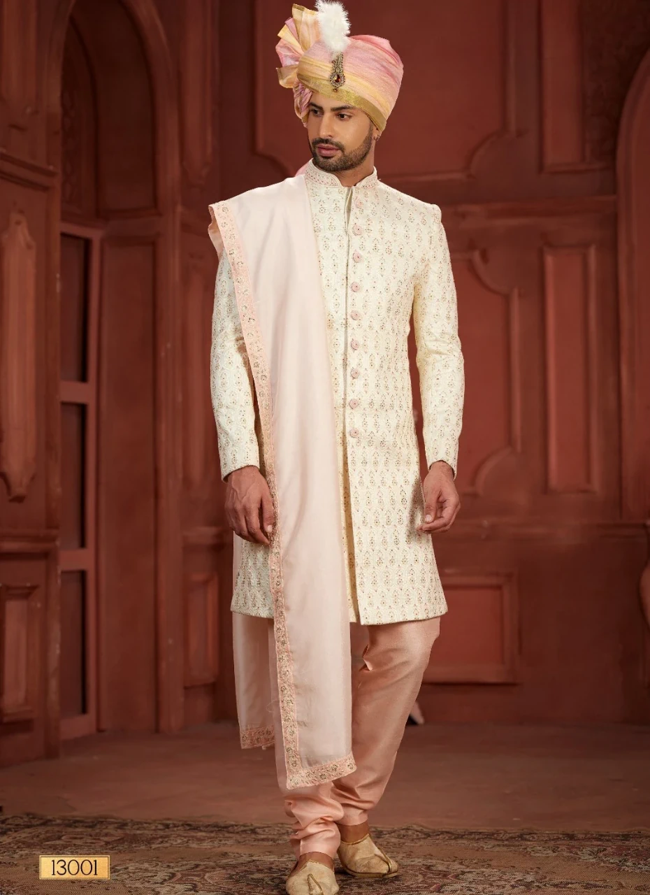 Elegant Pure Silk Sherwani