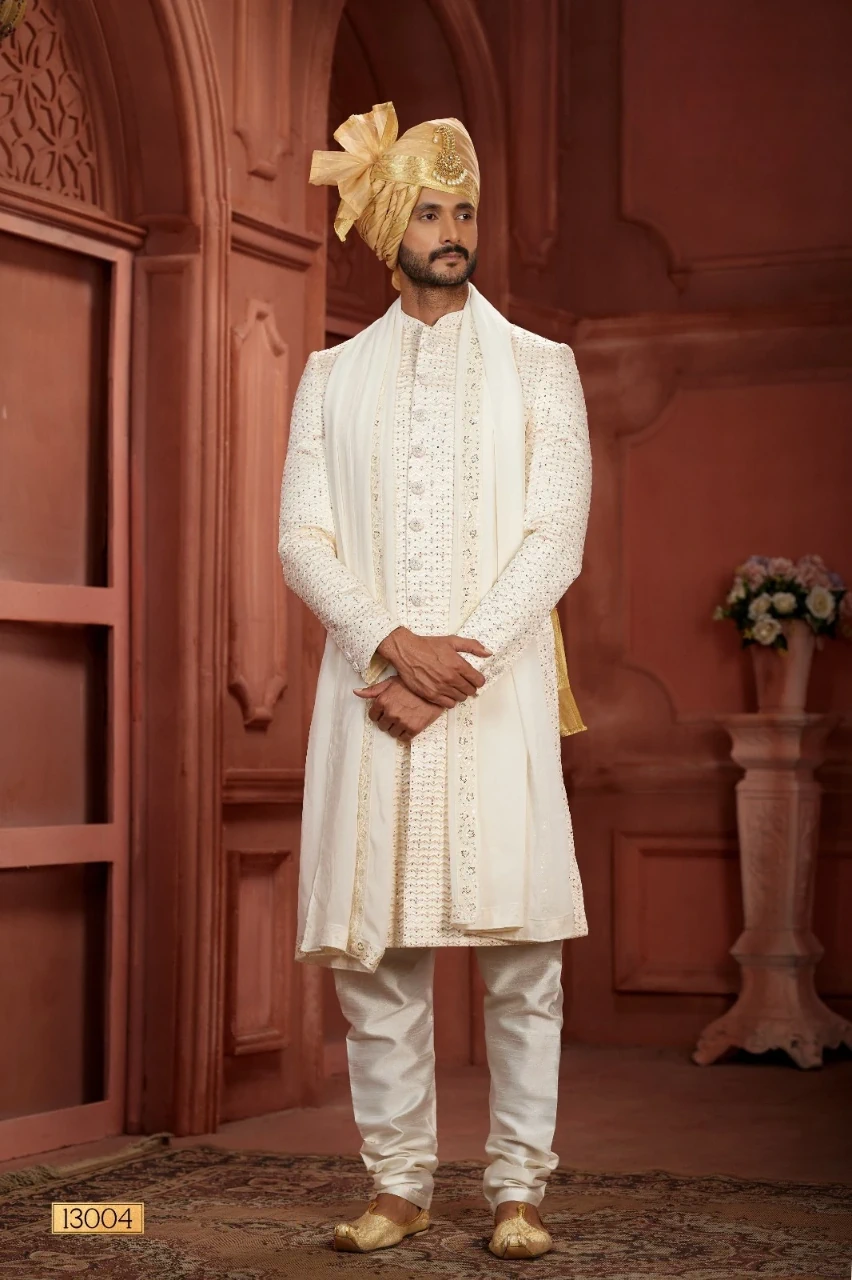 Stylish Pure Silk Sherwani