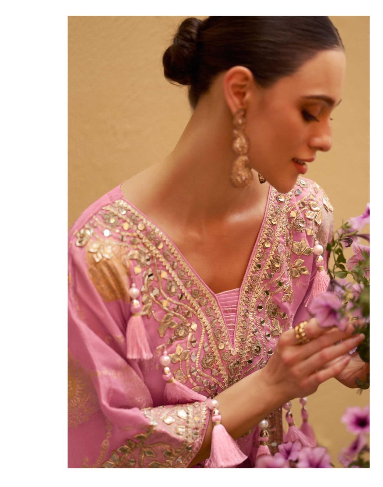 Viscose Hand Mirror Work Kaftan Suits - Image 4