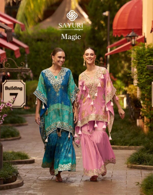 Viscose Hand Mirror Work Kaftan Suits - Image 2