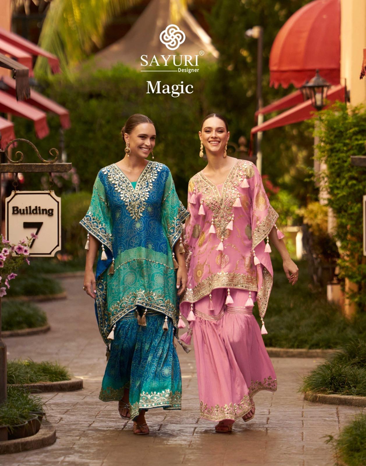 Viscose Hand Mirror Work Kaftan Suits - Image 2