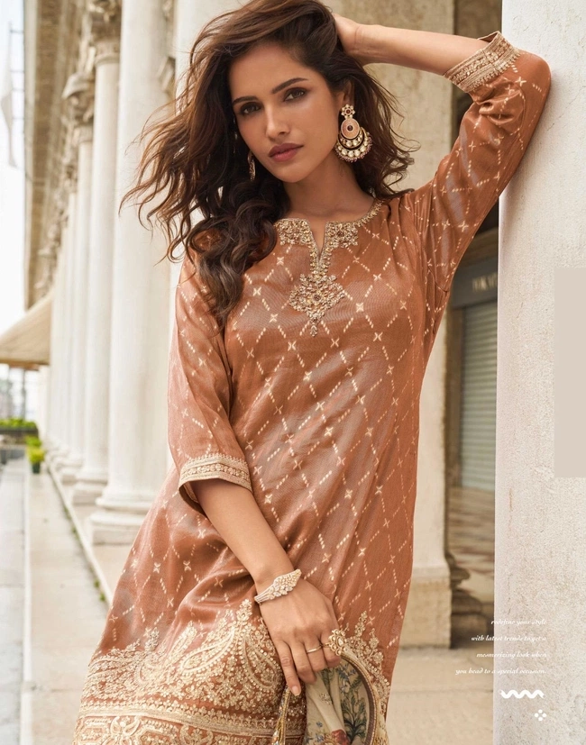 Designer Simar Silk Salwar Suit - Image 6