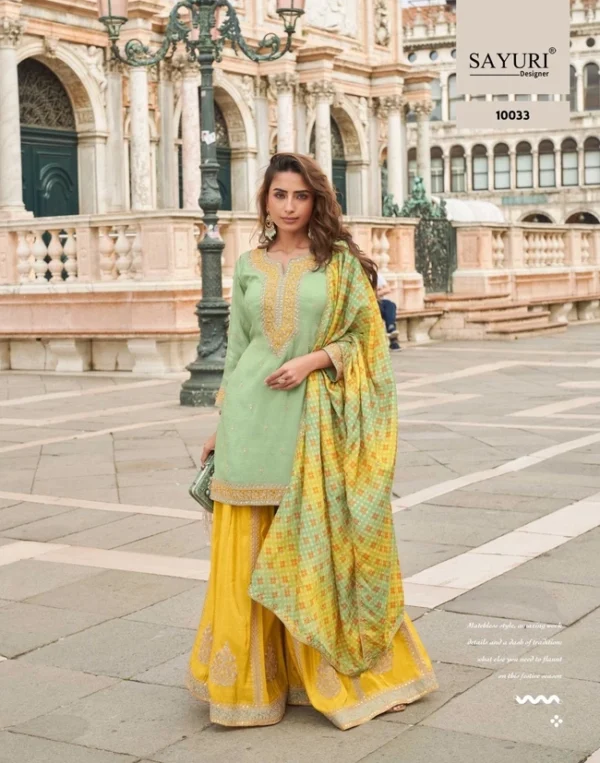 Designer Simar Silk Salwar Suit - Image 4