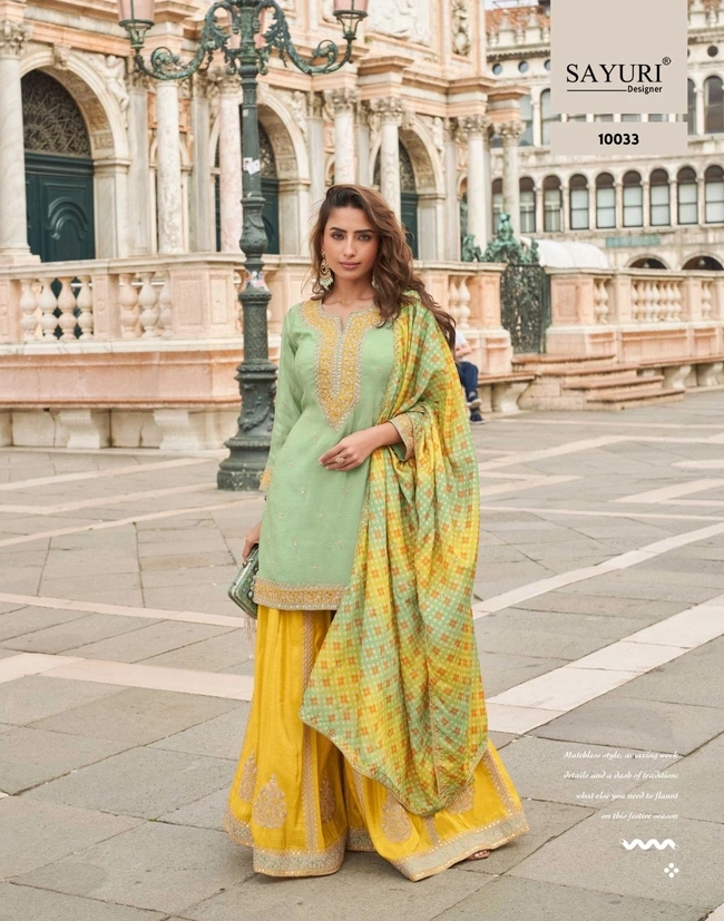 Designer Simar Silk Salwar Suit - Image 4