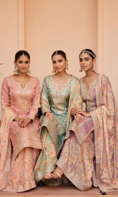 Designer Simar Silk Salwar Suit