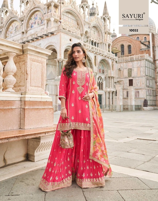 Designer Simar Silk Salwar Suit - Image 3