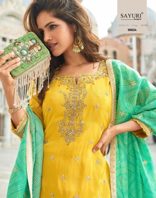 Designer Simar Silk Salwar Suit - Image 10