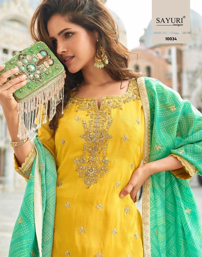 Designer Simar Silk Salwar Suit - Image 10