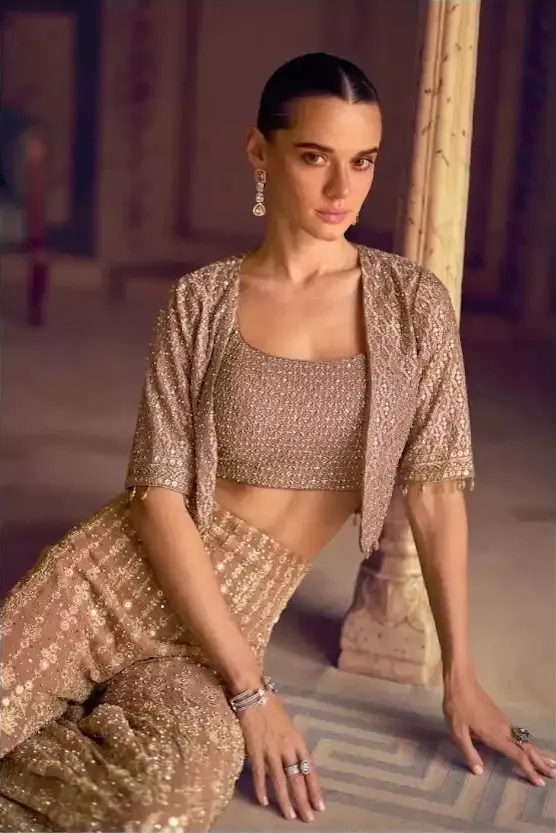 Georgette Indo Western Party Wear Suit - Image 7