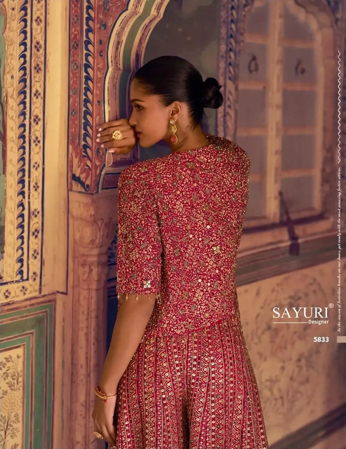 Georgette Indo Western Party Wear Suit - Image 4