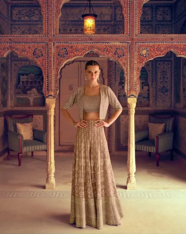 Georgette Indo Western Party Wear Suit - Image 6