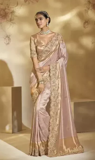 PURE SILK HEAVY WORK SAREE