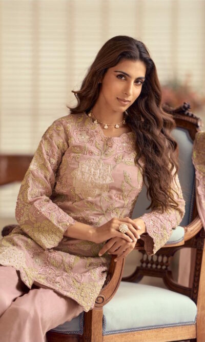 Simar Silk Embroidered Work Top Bottom And Dupatta.