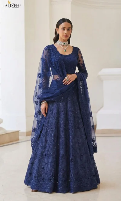 BUTTERFLY NET UNSTITCHED LEHENGA CHOLI