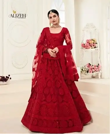 BUTTERFLY NET BRIDAL LEHENGA CHOLI