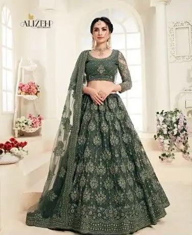 HIT DESIGN  BUTTERFLY NET LEHENGA