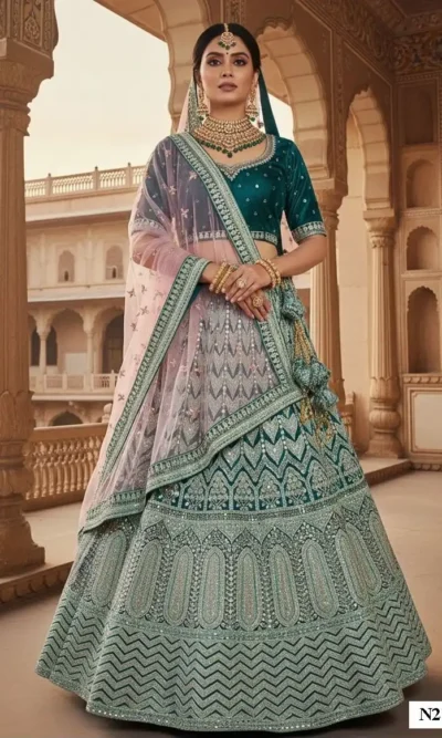 MAHOTSAV NIMAYA VELVET LEHENGA CHOLI-2