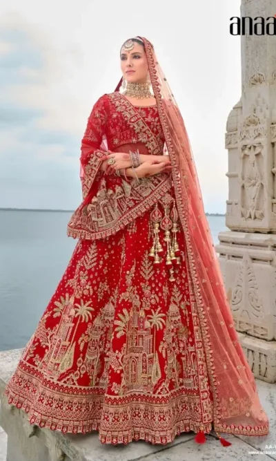 ANAARA BRIDAL WEAR SILK LEHENGA CHOLI
