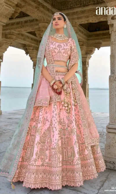 ANAARA BRIDAL WEAR SILK LEHENGA CHOLI