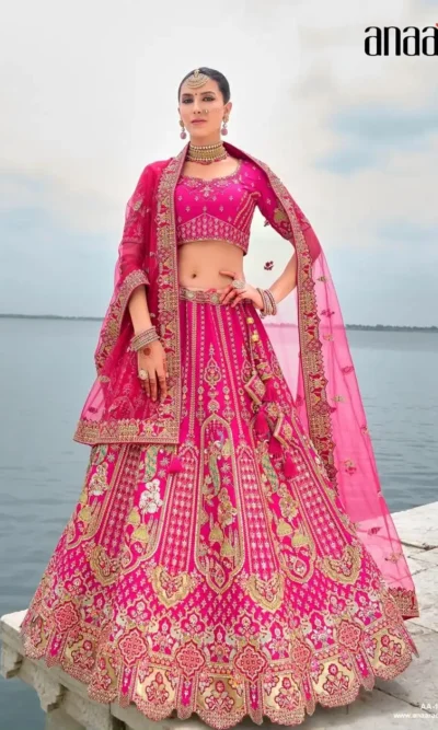 ANAARA BRIDAL WEAR SILK LEHENGA CHOLI