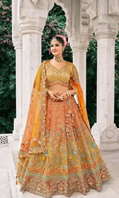 ANAARA SILK CUT WORK LEHENGA CHOLI