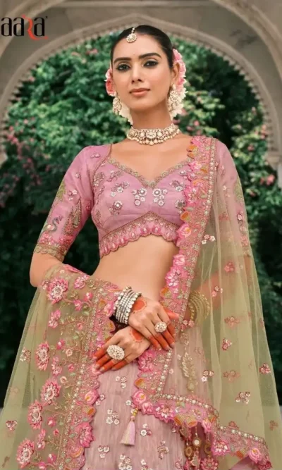 ANAARA SILK CUT WORK LEHENGA CHOLI