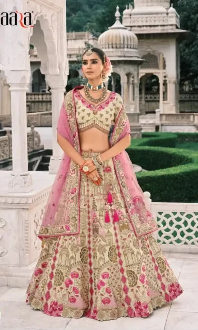 ANAARA SILK CUT WORK LEHENGA CHOLI