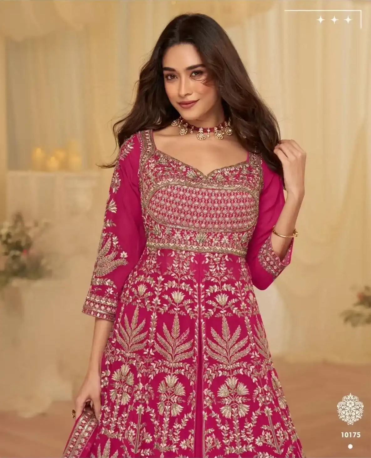 ROOP REAL GEORGETTE TOP WITH SKIRT AND DUPATTA - Image 8