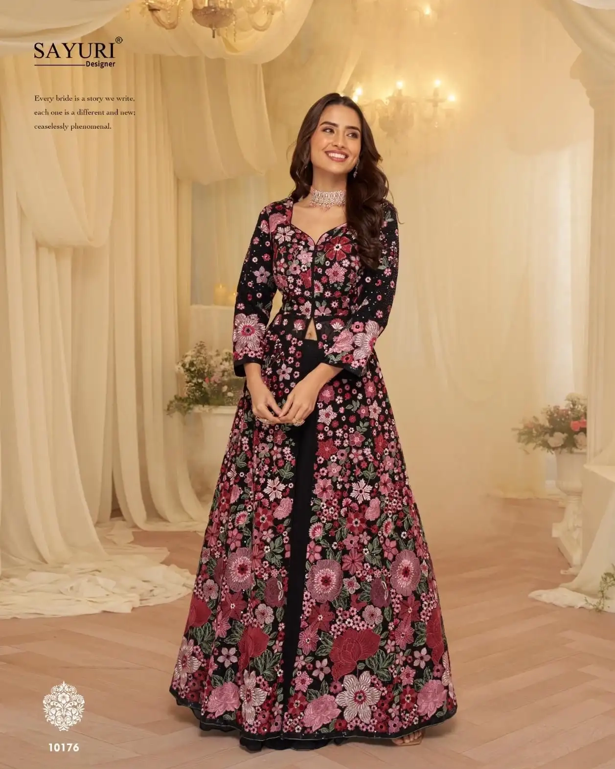 ROOP REAL GEORGETTE TOP WITH SKIRT AND DUPATTA - Image 3