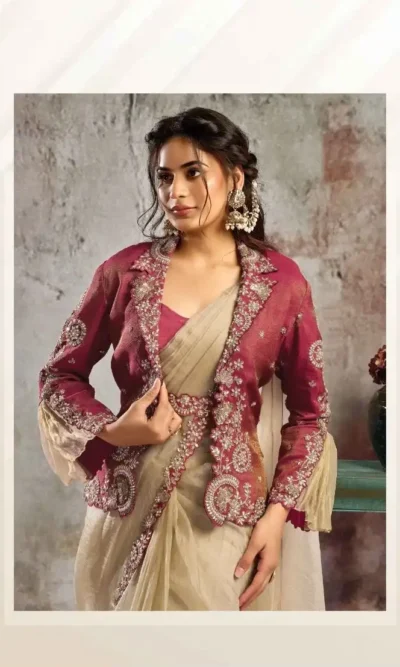 MOHMANTHAN  SELENE SATIN READY TO WEAR SAREES