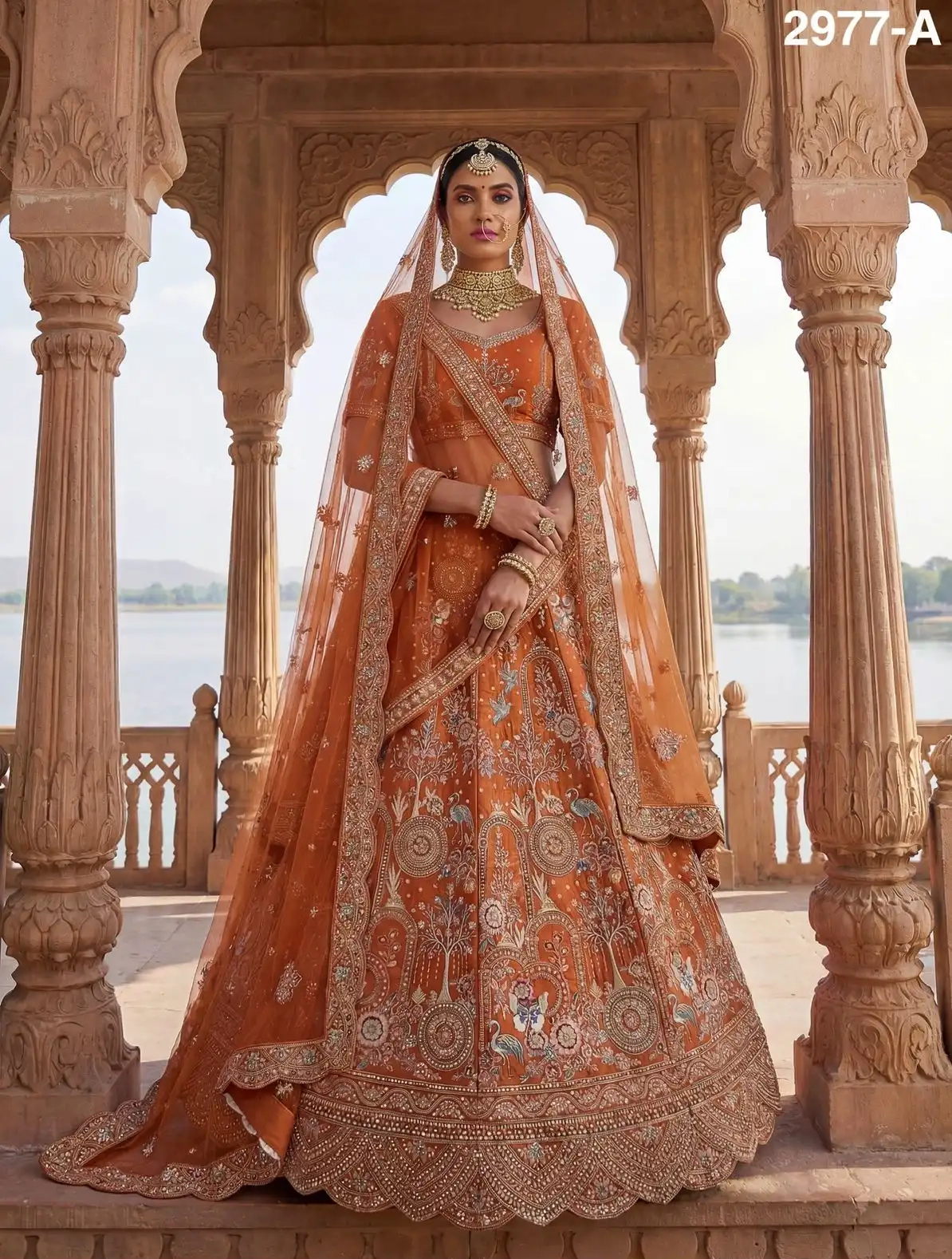 SILK LEHENGA CHOLI GOLDEN DORI WORK - Image 9