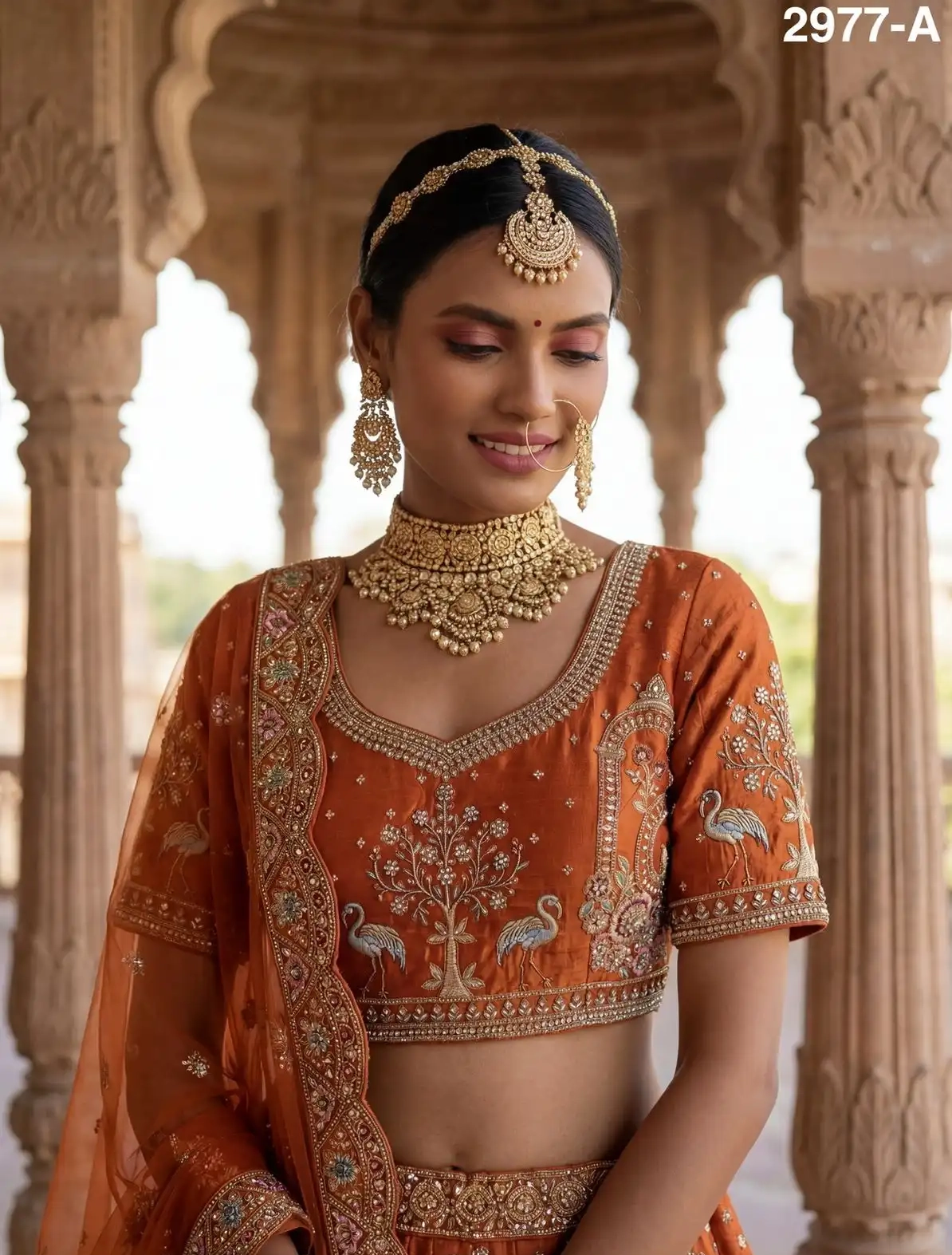 SILK LEHENGA CHOLI GOLDEN DORI WORK - Image 8