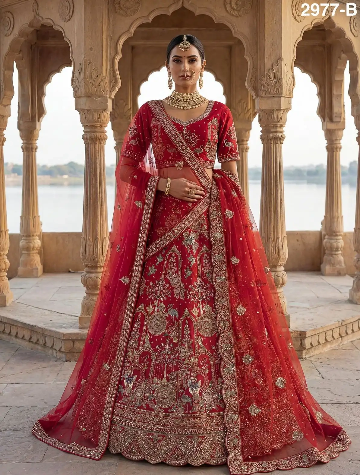 SILK LEHENGA CHOLI GOLDEN DORI WORK - Image 7