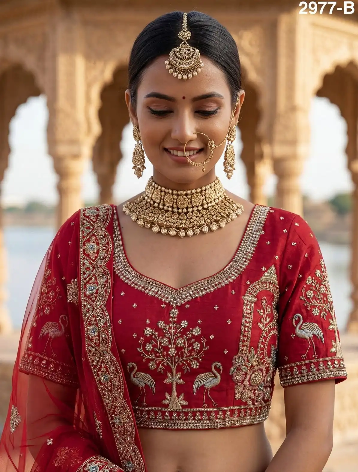 SILK LEHENGA CHOLI GOLDEN DORI WORK - Image 6