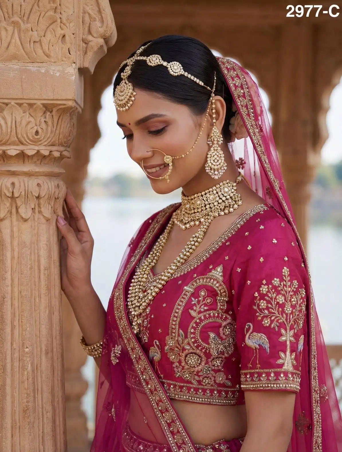 SILK LEHENGA CHOLI GOLDEN DORI WORK - Image 4