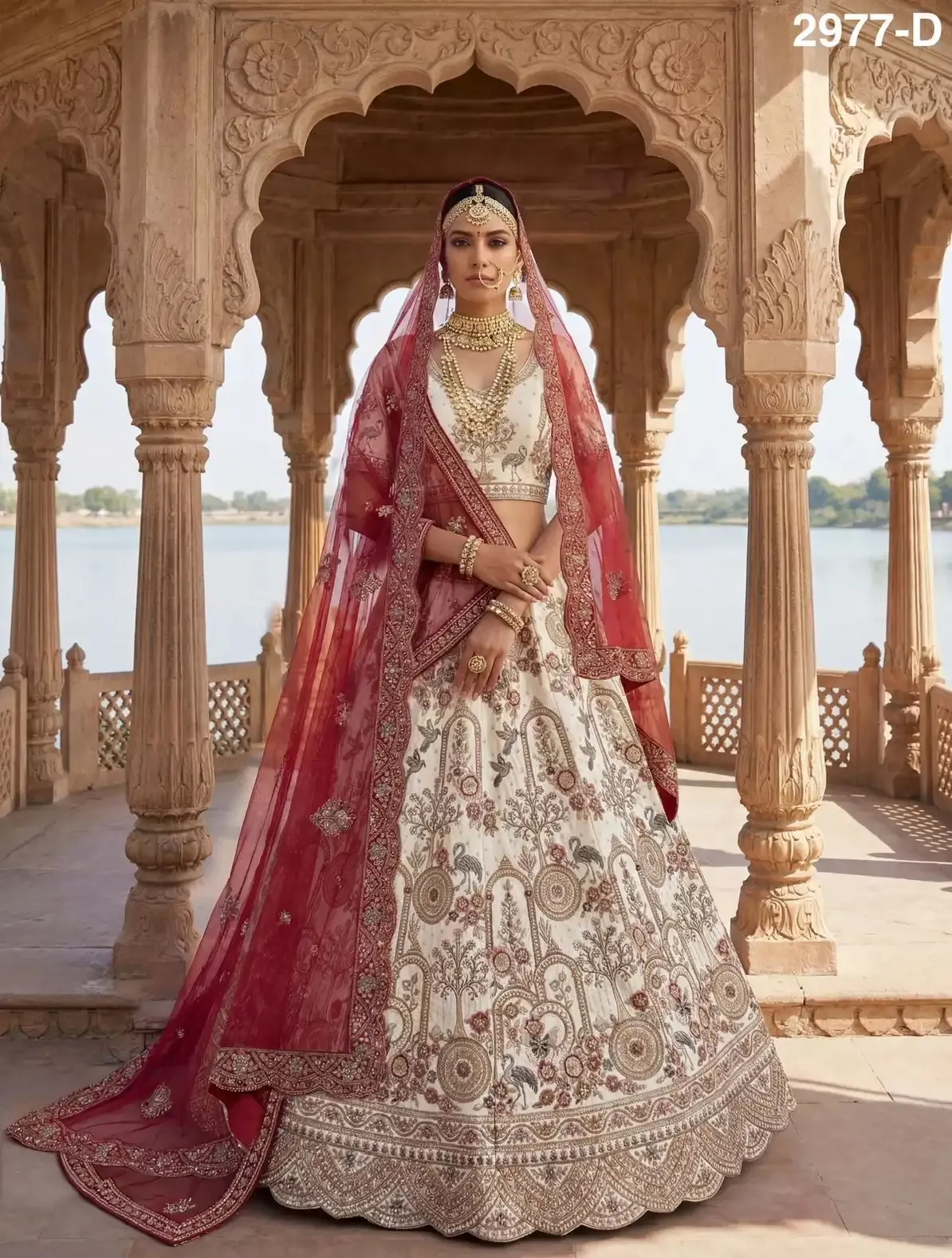 SILK LEHENGA CHOLI GOLDEN DORI WORK