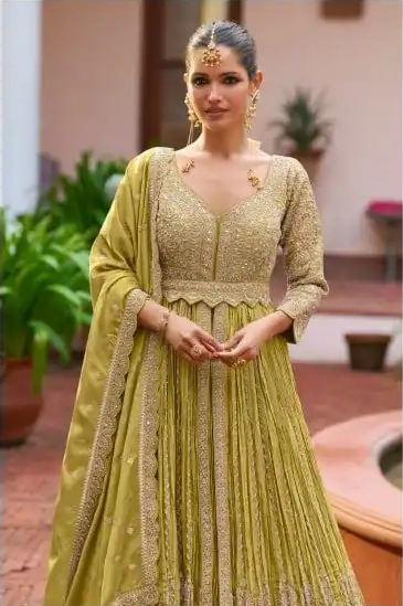 MEENAT HEAVY CHINON GOWN