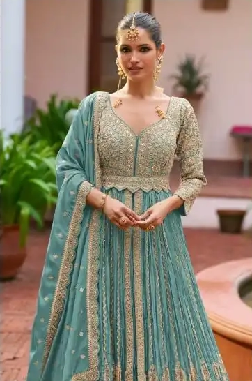 MEENAT HEAVY CHINON GOWN - Image 3