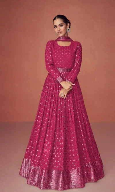 SEASON DIAMOND REAL GEORGETTE GOWN