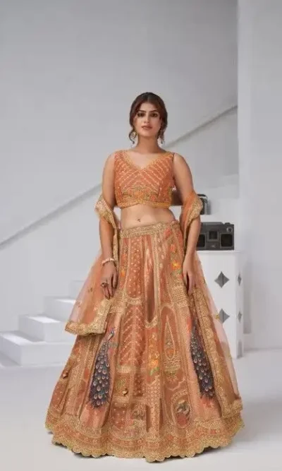 BEAUTIFUL BANARASI SILK LEHENGA CHOLI-2