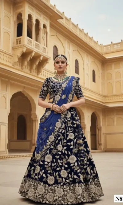 NIMAYA  VELVET LEHENGA CHOLI