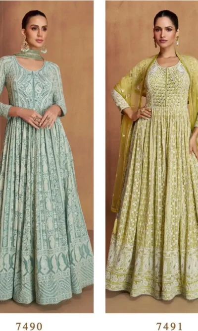 ROYAL REAL GEORGETTE GOWN