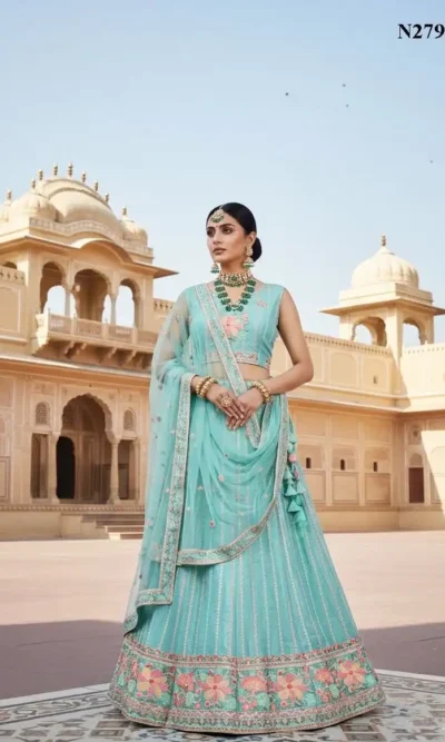 NIMAYA  NET LEHENGA CHOLI-4