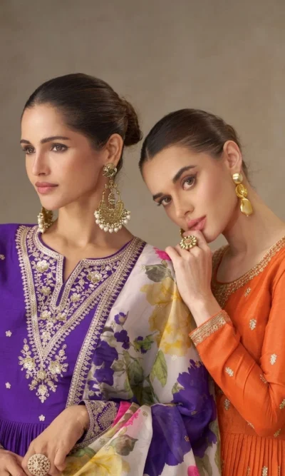 ANMOL CHINNON SILK GOWN